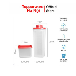 Bình nước Tupperware kèm hộp Memberkit Tasty set Gen II chính hãng bình kèm hộp