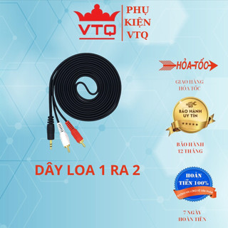 Dây loa 1 ra 2 ,dây loa 1 đầu 3.5mm ra 2 av ,dài 1.5m 3m 5m