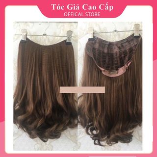 Tóc giả nữ đẹp 😊FREESHIP😘 tóc giả kẹp chữ u có bấm phồng- mã ku03
