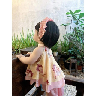 Set váy áo cổ yếm cho bé gái (ảnh thật )