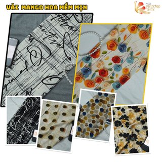 Vải lụa Mango Phượng Thúy chuyên may đồ bộ pijama, đầm váy và áo dài, chất co giãn nhẹ không nhăn mềm mịn khổ ngang 1m50