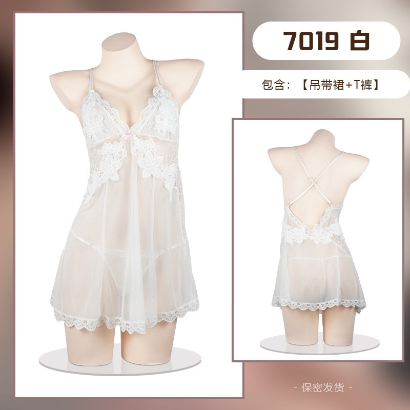 Váy ngủ sexy, đầm ngủ gợi cảm voan mỏng thêu ngực nổi, đính nơ hàng cao cấp tặng kèm chip | BigBuy360 - bigbuy360.vn