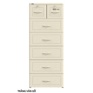 TỦ NHỰA DUY TÂN TABI VÂN GỖ 6 TẦNG NGANG 60CM CAO 1,5M