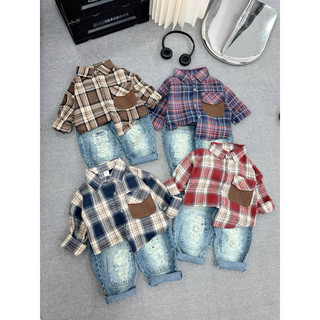 Set bộ sơ mi cho bé trai