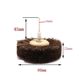 Chổi lông ngựa đánh bóng bề mặt gỗ đường kính 80mm cán 6mm