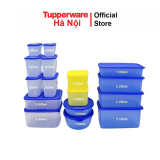 Bộ hộp trữ đông và mát Tupperware Modern Set 16 hộp chính hãng gồm 8 hộp ngăn đông và 8 hộp ngăn mát