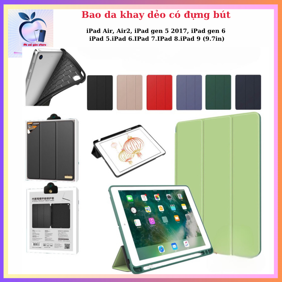 Bao da  iKAKU iPad Air, Air2, iPad gen 5 2017, iPad gen 6 2018. iPad 5.iPad 6.IPad 7.IPad 8.iPad 9 (