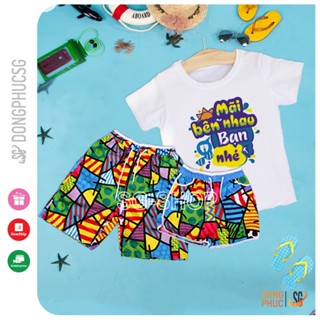  Đồ đi biển nguyên set áo và quần nổi bật cho gia đình nhóm nam nữ teambuilding DDB123 | DONGPHUCSG 