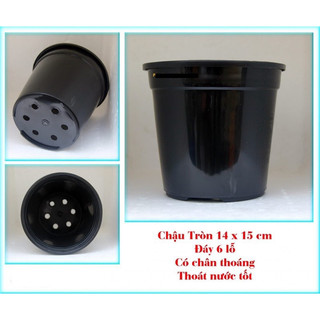 Chậu Tròn 14 x 15 cm,chậu trồng rau,chậu trồng hoa