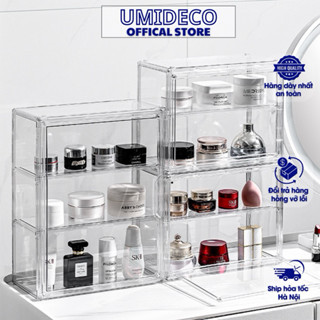 Tủ Trong Suốt Arcrylic Bảo Quản Trưng Bày Nước Hoa Mỹ Phẩm Để Bàn Makeup Trang Điểm UMIDECO