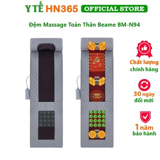 Đệm massage toàn thân cao cấp beame bm-n94, nệm massage đá ngọc rung xoa bóp toàn thân
