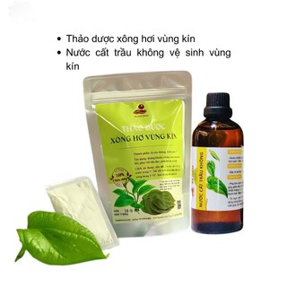 Combo chăm sóc vùng kín| gói xông vùng kín + nước cất trầu không làm dung dịch vệ sinh | shop bechit