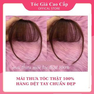 Mái Thưa Tóc Thật ❤️FREESHIP❤️ Tóc Mái Giả Làm Bằng Tóc Thật 100% Hàng Dệt Tay Cao Cấp