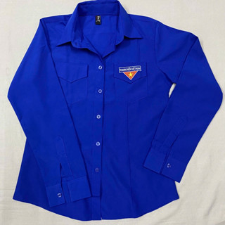 [ĐOÀN - TD] (phom nhỏ) Áo sơmi đoàn thanh niên logo thêu (tay dài)