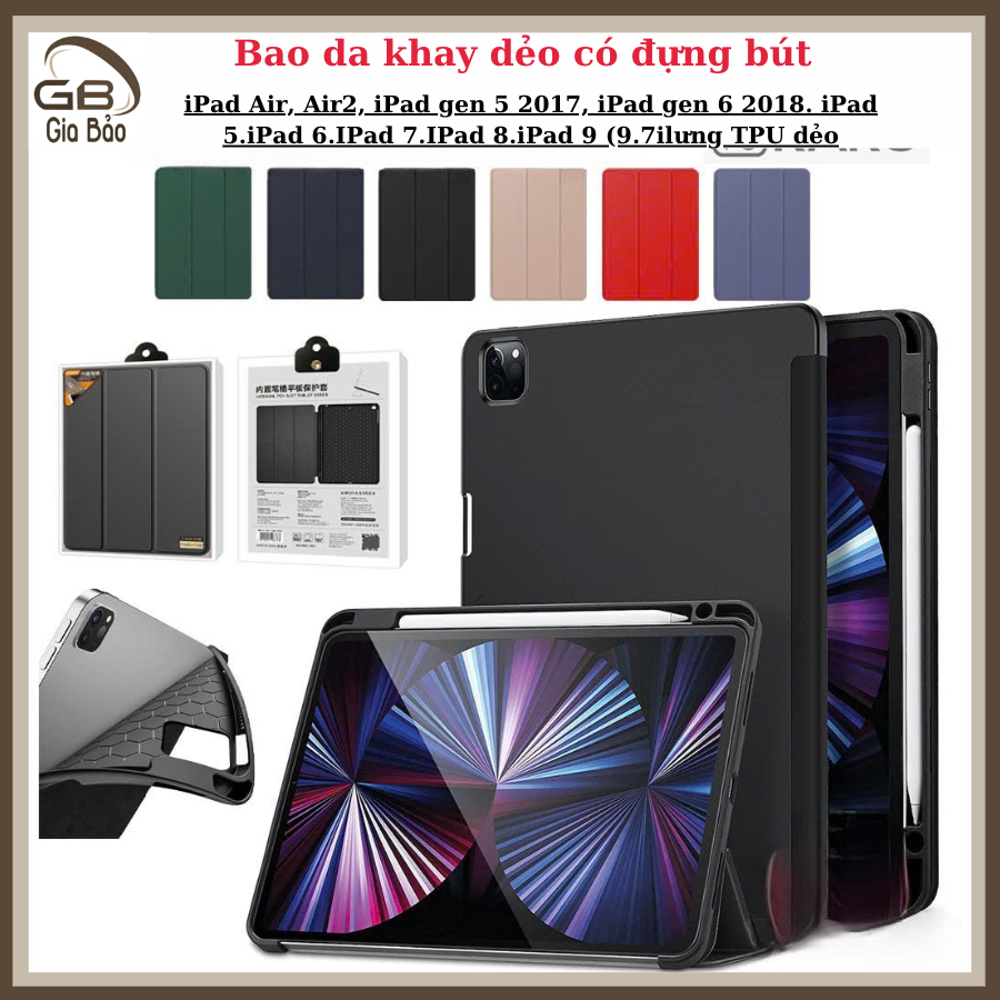 Bao da iKAKU iPad Air, Air2, iPad gen 5 2017, iPad gen 6 2018. iPad 5.iPad 6.IPad 7.IPad 8.iPad 9 (9