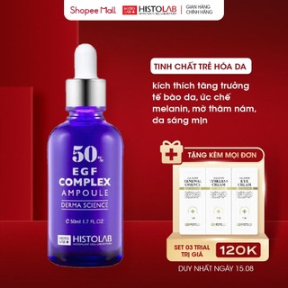 Tinh chất chống lão hoá cao cấp histolab egf complex ampolue 50% serum - giúp trẻ hoá da, dưỡng da - histolab