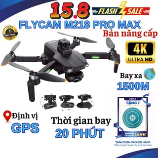 Flycam Drone mini M218 định vị GPS cao cấp Camera 4K HD Gimbal chống rung 3 trục Pin 7.4v 3000mAh