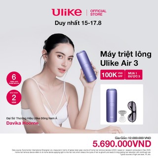Máy triệt lông làm lạnh không đau Ulike Sapphire Air 3 Cooling IPL Tím
