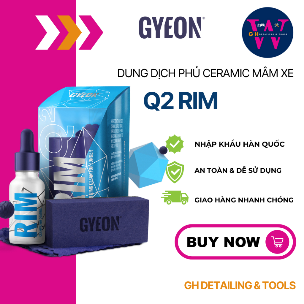 Bộ dung dịch phủ Ceramic mâm xe Gyeon Q² Rim 30 ml