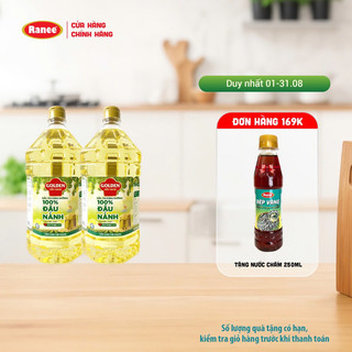 Combo 2 chai Dầu ăn Đậu Nành cao cấp Golden 2 lít