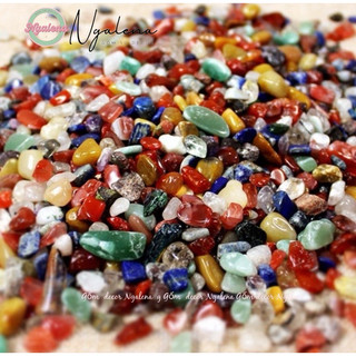 Đá thạch anh vụn ngũ sắc phong thuỷ 100g