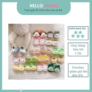 Tất thú dạng  giày cho bé có đế chống trợt( 2 size 0-3M,3-6 M)-Hellomama
