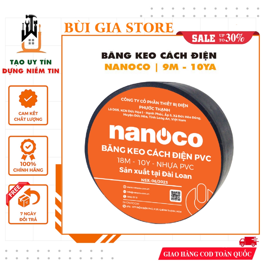 Băng dính cách điện 9M x 10ya
