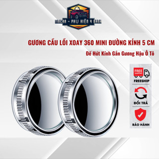  Gương Cầu Lồi Xoay 360 Mini  Đế Hút Kính Gắn Gương Hậu Ô Tô Xe Hơi Nhỏ Gọn Tăng Góc Nhìn Quan Sát Hiệu Quả 