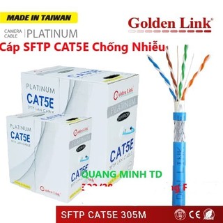 [Mã ELHAJULY giảm 6% đơn 50K] CÁP MẠNG GOLDEN LINK SFTP XANH DƯƠNG CAT 5E BẤM 2 ĐẦU SẴN 10M,15M,25M 30M 50M