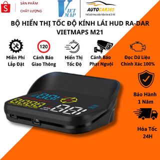 Hud Ô Tô VIỆT MAP Thiết Bị Hiển Thị Tốc Độ Kính Lái - Cảnh Báo Giao Thông Bằng Giọng Nói Tiếng Việt