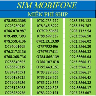 Sim số đẹp mobifone 09 giá rẻ