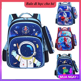 [KÈM TÚI ĐỰNG BÚT] Balo cho bé trai chất ĐẸP, nhiều ngăn cho học sinh cấp 1 tiểu học đi học thoáng khí, quai mềm, chống