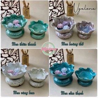 Bát sen thả hoa Minh đường tụ thuỷ ( 4 màu - 3 size 20-24-30)