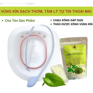 Combo chậu xông, bô xông, bồn xông vùng kín sau sinh, chậu xông gấp gọn, chậu xông vùng kín phụ nữ | shop bechit