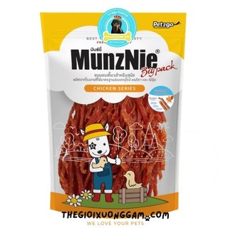MUNZNIE KHÔ GÀ JERKY SLICE SỢI MỀM CHO CHÓ