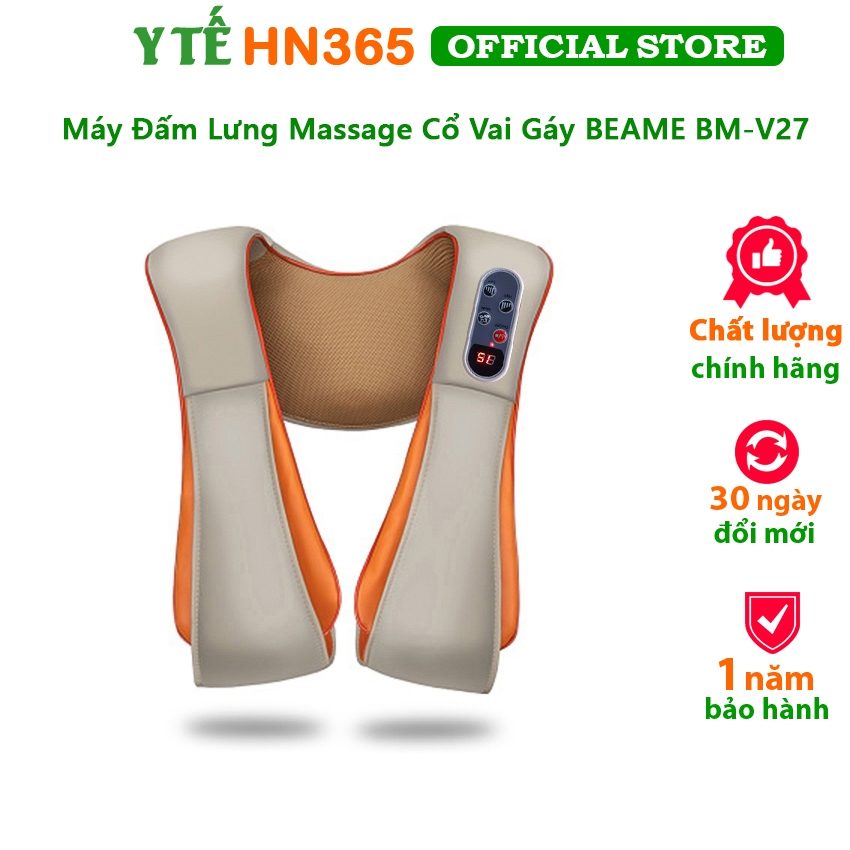 Máy Đấm Lưng BEAME BM-V27, Đai Massage Cổ Vai Gáy, Máy Massage Lưng Cổ Vai Gáy