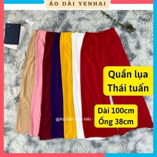 Quần lụa mặc kèm áo dài truyền thống chất lụa mỹ cao cấp mềm mịn