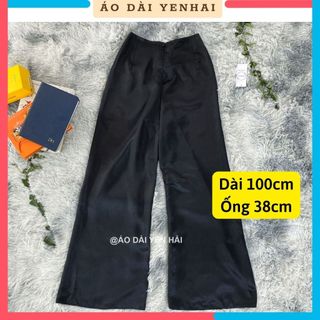 Quần phi bóng mặc kèm với áo dài truyền thống cách tân chất phi lụa