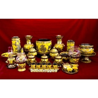 Bộ thờ cúng lư hương bát nhang bình hoa ống đựng nhang đĩa áng chung ly hũ gạo trà đèn dầu