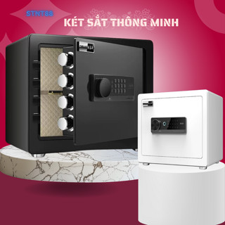   TẶNG FULL PHỤ KIỆN  Két sắt điện tử khóa vân tay thế hệ mới 2024,Két sắt thông minh hiện đại có vít gắn tường hoặc tủ 