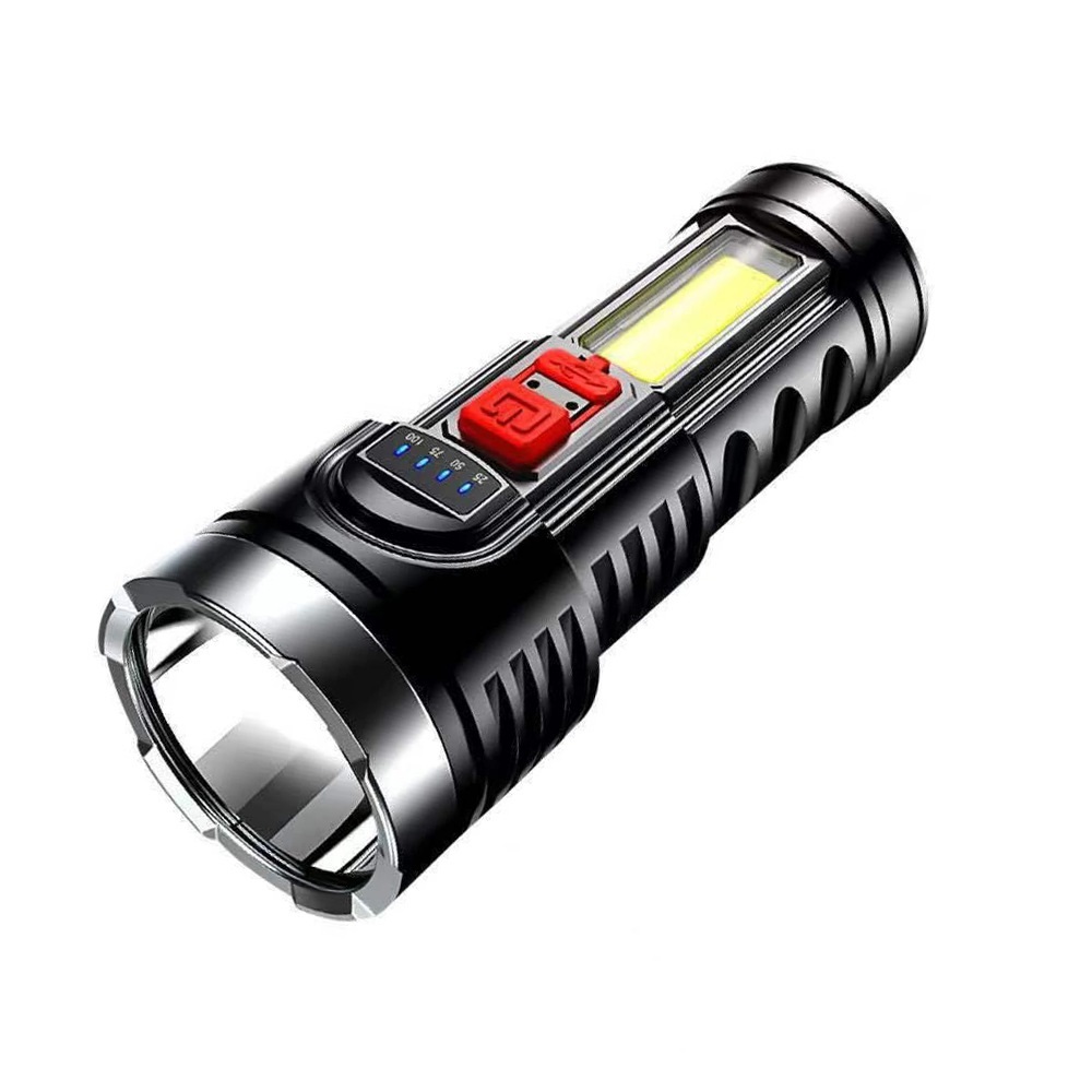 Đèn pin LED đa năng L822, chống mưa, có đèn COB bên hông