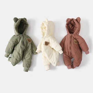 Body phao lót nhung cho bé Quảng Châu Bodysuit liền thân trần áo liền quần cho bé trai bé gái SLD12