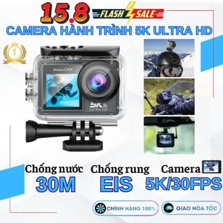 CAMERA HÀNH TRÌNH CHỐNG NƯỚC CHỐNG RUNG CHẤT LƯỢNG 5K ULTRA HD PIN KHỦNG HÀNH TRÌNH XE MÁY XE ĐẠP