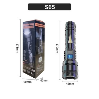 Đèn pin LED đa năng L822, chống mưa, có đèn COB bên hông