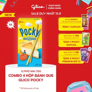Combo 4 hộp Bánh que Glico Pocky vị bánh nướng phô mai 33gr