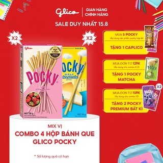 Combo 4 hộp Bánh que Glico Pocky Mix Vị