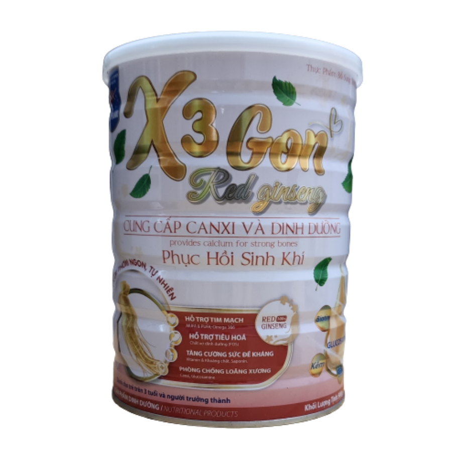 [ X3gon ] Sữa x3 gon red ginseng gold hồng sâm tăng cường sinh lực nam giới, tăng đề kháng – 900 gr/