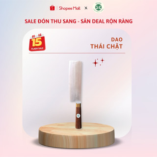 Dao thái chặt DAKA siêu sắc bền thép Nhật trắng không gỉ - Chuôi gỗ cẩm khâu đồng - Làng rèn truyền thống Lý Nhân