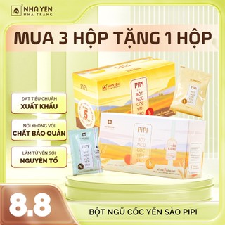Bột ngũ cốc yến sào PiPi - Hộp 10 và 20 gói CÓ ĐƯỜNG - Bột ngũ cốc dinh dưỡng Nhà Yến Nha Trang