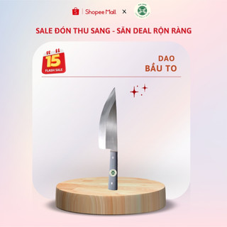 [Dao DAKA - Lý Nhân] Dao bầu to thép Nhật trắng không gỉ - Chuôi nhựa